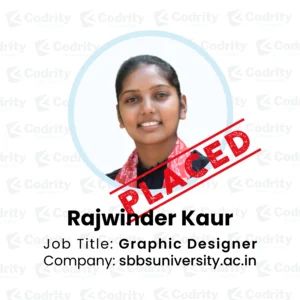 Rajwinder placed as a graphic designer - codrity student