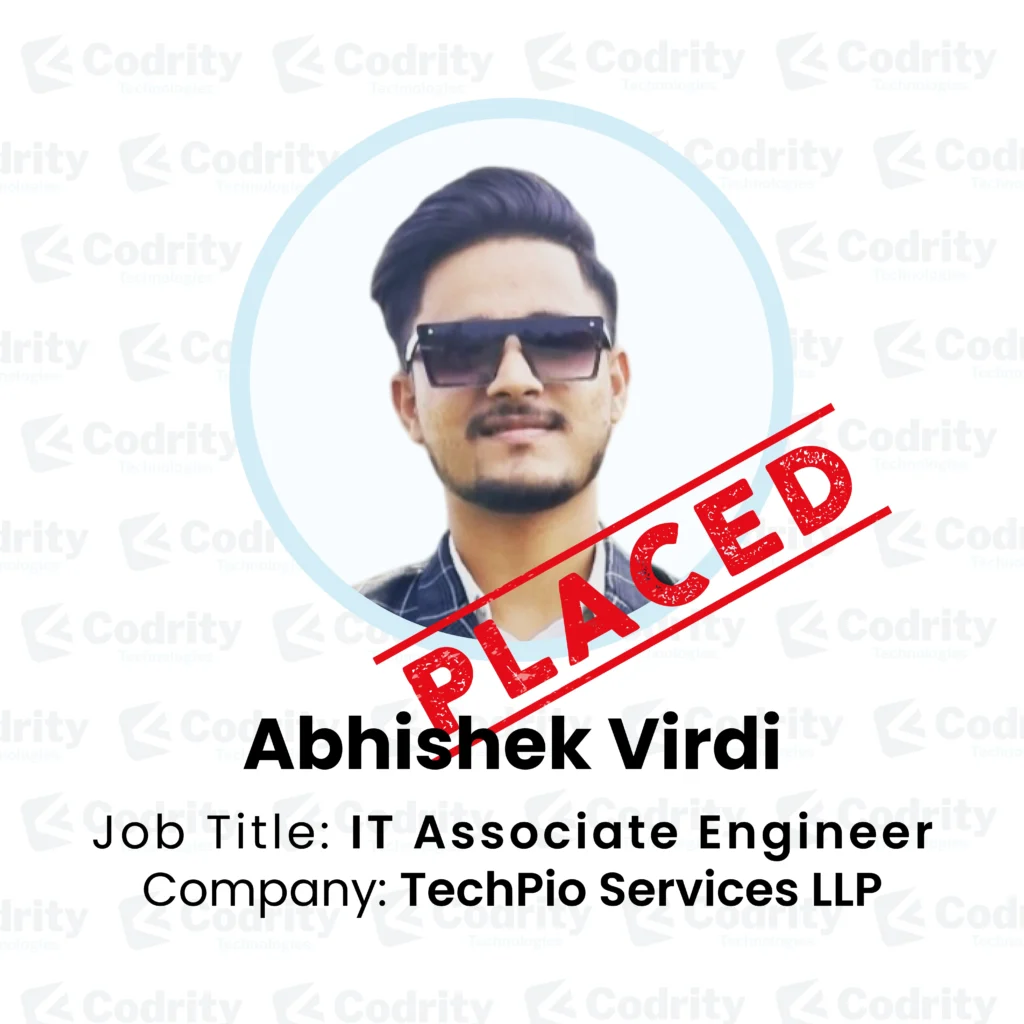 Abhishek placed as IT associate engineer